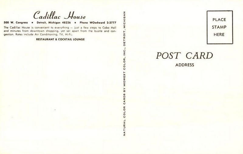 Cadillac House Motel - Vintage Postcard (newer photo)